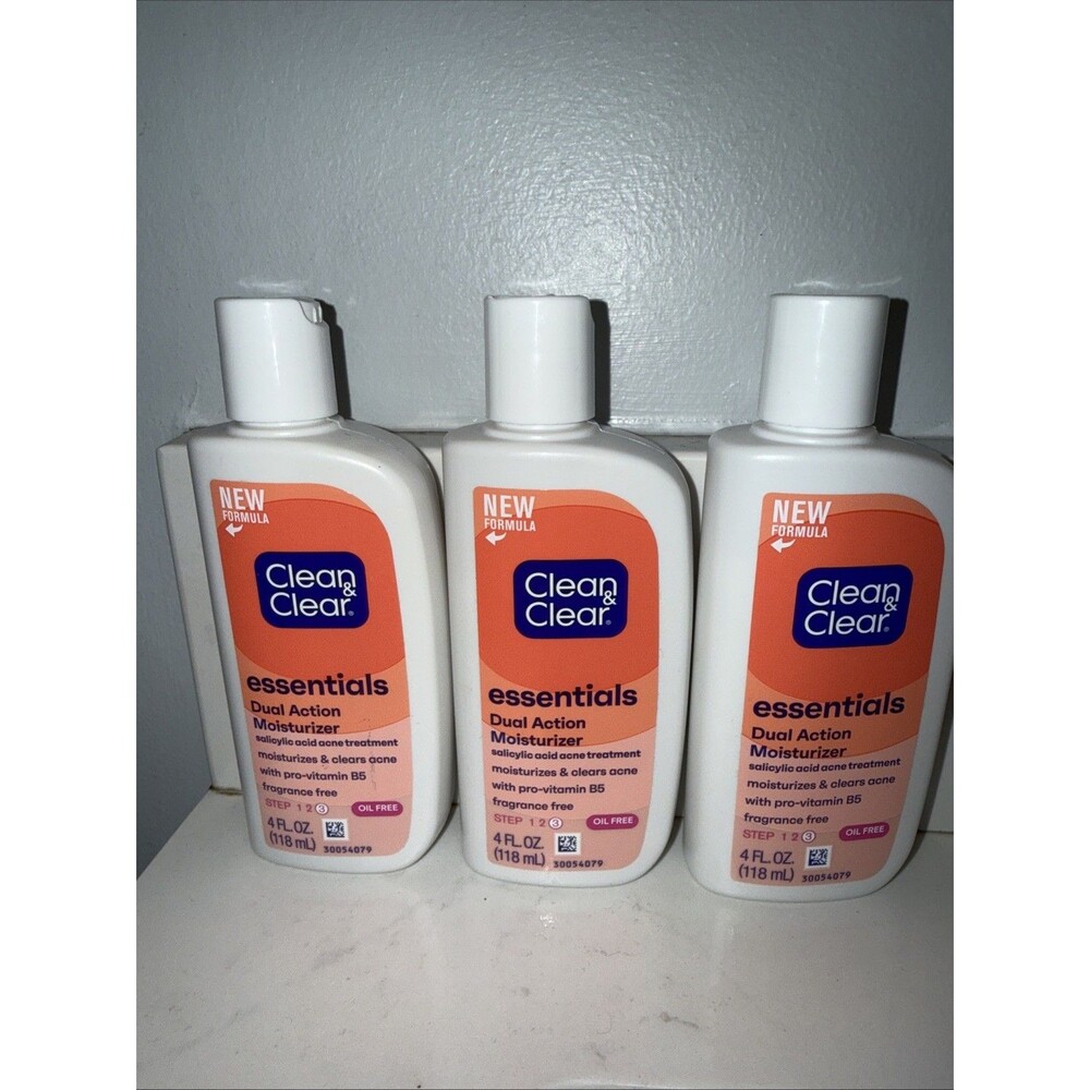 3 Clean & Clear Dual Action Moisturizer Oil-Free Acne Medication Step 3 Exp07/27